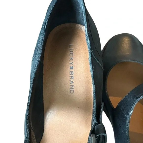 Lucky Brand Black Leather Oliviea Mary Jane Pump - Picture 10 of 12